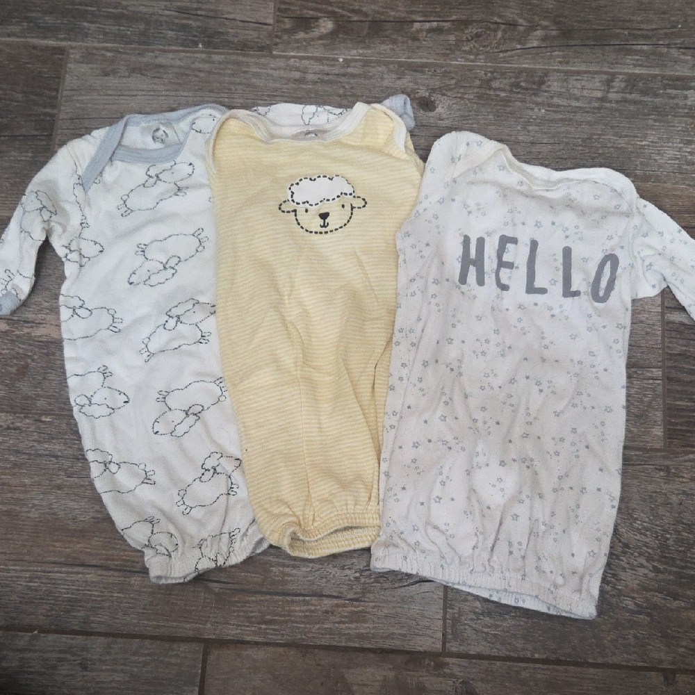 Gerber Premie Long-sleeve Sleepers Bundle Of Three